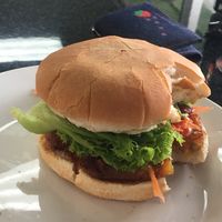 vegan burger with no onion  at Gibby's Cafe in Westport