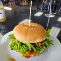 Vegan burger at Gibby's Cafe in Westport