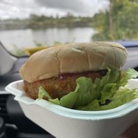 Vegan burger   at Gibby's Cafe in Westport