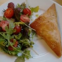 chickpea samosa at Wayoo Juicery  in Edinburgh