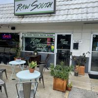 Outside sitting area  at Raw South Juice Co. in Miami