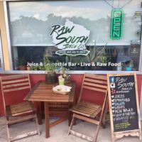 Nice outside seating area.  at Raw South Juice Co. in Miami