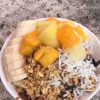 tropical acai bowl with hemp protein at Raw South Juice Co. in Miami