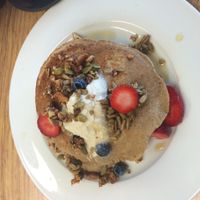 Buckwheat Pancakes at Peace Love Vegan Cafe in Bacchus Marsh