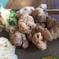 Deep fried Vege chicken at Mana in Naha
