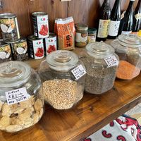 Little vegan market section  at Mana in Naha