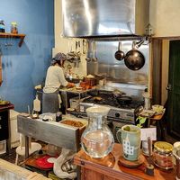 Open kitchen at Mana in Naha