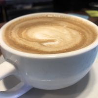 Hemp milk latte  at Aqus Cafe in Petaluma