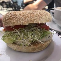 California bagel  at Aqus Cafe in Petaluma