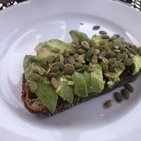 Avocado toast   at Aqus Cafe in Petaluma