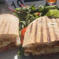 Vegan tempeh sandwich  at Aqus Cafe in Petaluma