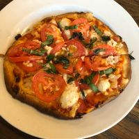 Caprese pizza with Miyoko’s  at Aqus Cafe in Petaluma