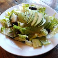 Delicious house salad - add avo. at Aqus Cafe in Petaluma