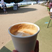 Soy latte at HAH Lorne Beach in Lorne