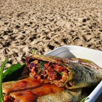 Vegan wrap at HAH Lorne Beach in Lorne