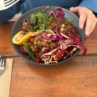 Falafels are yummy 😍 and the coconut chocolate is unique 😋  at HAH Lorne Beach in Lorne