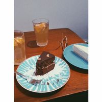 Vegan chocolate cake at Tlok in Gdynia