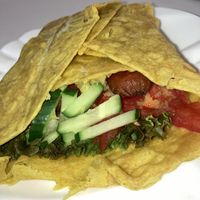 Vegan sausage shawarma   at Veggie House in Astana