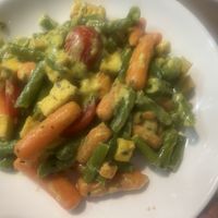 Spicy tofu with vegetables  at Veggie House in Astana