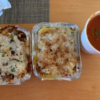 Mushroom ragu, mac uncheese and tomato soup at Grandpa Mac - Coastal Hwy in Rehoboth Beach