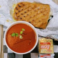Tomato Soup + Un-Cheeze Panini at Grandpa Mac - Coastal Hwy in Rehoboth Beach