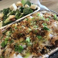 Vegan hearts Caesar salad & Nutty Fireman. at Grandpa Mac - Coastal Hwy in Rehoboth Beach