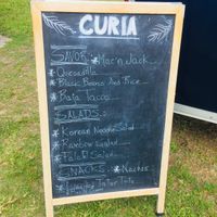 Food menu at Curia on the Drag Food Truck in Gainesville