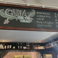 Drink menu at Curia on the Drag Food Truck in Gainesville