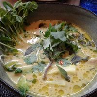 I can't remember what this was, some kind of soup, very tasty.... at PLANTA - Yorkville in Toronto