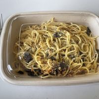 Take-out spaghettini carbonara   at PLANTA - Yorkville in Toronto