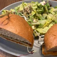 KOREAN CHICK'N SANDWICH

side of: BABY GEM GREEN GODDESS Salad at PLANTA - Yorkville in Toronto