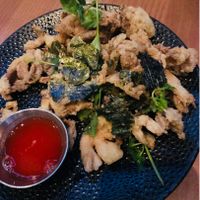 Fried mushrooms at PLANTA - Yorkville in Toronto
