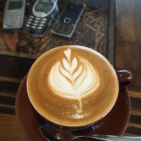 Hot latte at Art Nature Gallery Cafe in Alor Setar