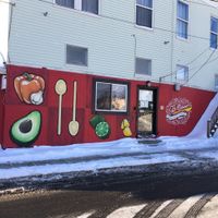 Mural at La Qchara  in Melrose