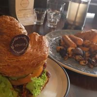 Sambal tempeh burger at Vburg Cafe in Skudai