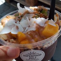 Acai bowl with peanut butter  at Superfood Deli - Mariahilfer in Vienna