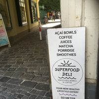 Signage at Superfood Deli - Mariahilfer in Vienna