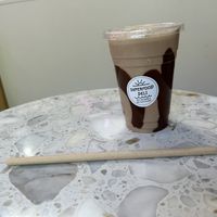 Salty peanut shakee  at Superfood Deli - Mariahilfer in Vienna