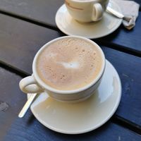 Cappucino at Superfood Deli - Mariahilfer in Vienna