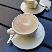 Decaf cappuccino at Superfood Deli - Mariahilfer in Vienna