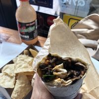 Vegan burrito with extra mushrooms  at Bocamexa in Paris