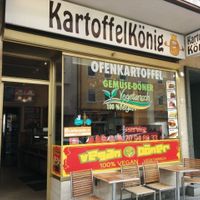 Outside at KartoffelKonig in Munich