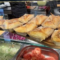 Inside : many vegan choices at KartoffelKonig in Munich