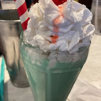 Grasshopper vegan milkshake at Silver Diner in Frederick