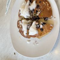 Oat milk protein pancakes  at Silver Diner in Frederick