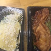 Teriyaki gluten and spinach gratin at Musubi Garden in Osaka