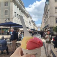 Passion fruit, strawberry and raspberry at Amorino - Augusta in Lisbon