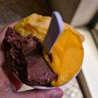Mango, passion fruit & chocolate ice at Amorino - Garrett in Lisbon