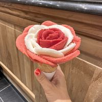 Lemon, strawberry and raspberryy  at Amorino - Plaza Nueva in Sevilla