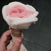 Organic lemon and mango ice cream at Amorino - Catedral in Sevilla